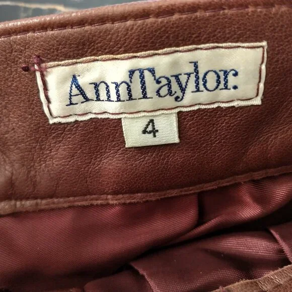 NWOT Vintage Ann Taylor Genuine Leather Pants